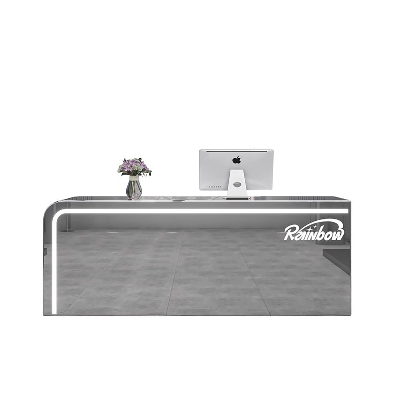 Office Furniture Brands - シンプルでモダンな衣料品店のレジ画面、理髪店、トレンディなブランドストアのステンレス製バー