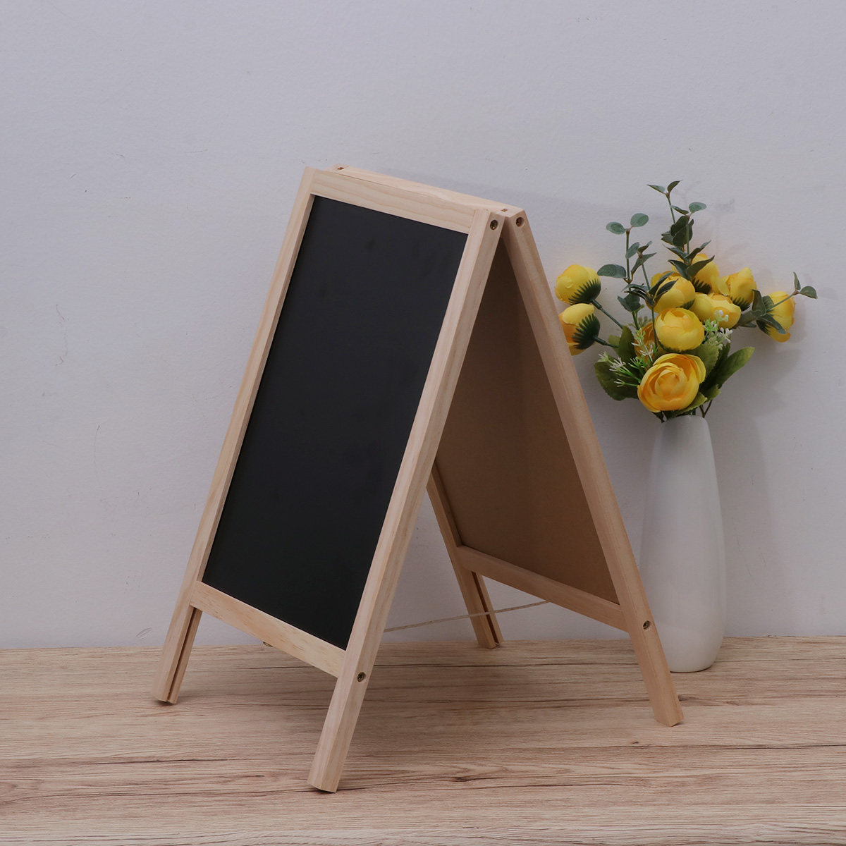 Whiteboard Easel Tripod - 1 セット 25 × 40 センチメートルミニ木製三脚黒板イーゼルスタンド両面メッセージボードバーカウンターカフェ装飾テーブル番号用