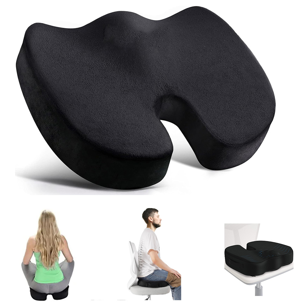 Visitor Chair Padded - トラベルシートクッション低反発U字型枕椅子クッションパッド車オフィスヒップピロー、快適で通気性のあるクッション