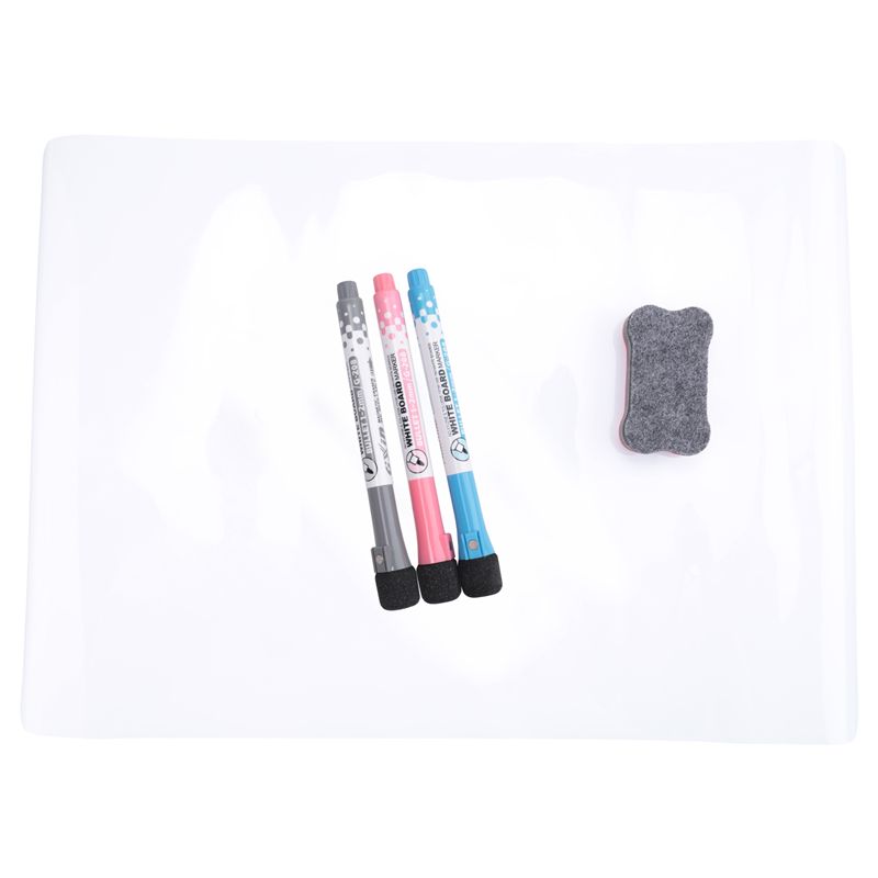 Magnetic Whiteboard Calendar - 1 Apr.冷蔵庫用磁気ホワイトボードカレンダー、ペン3本と大きな消しゴム付き、メモ、週間計画、図面用