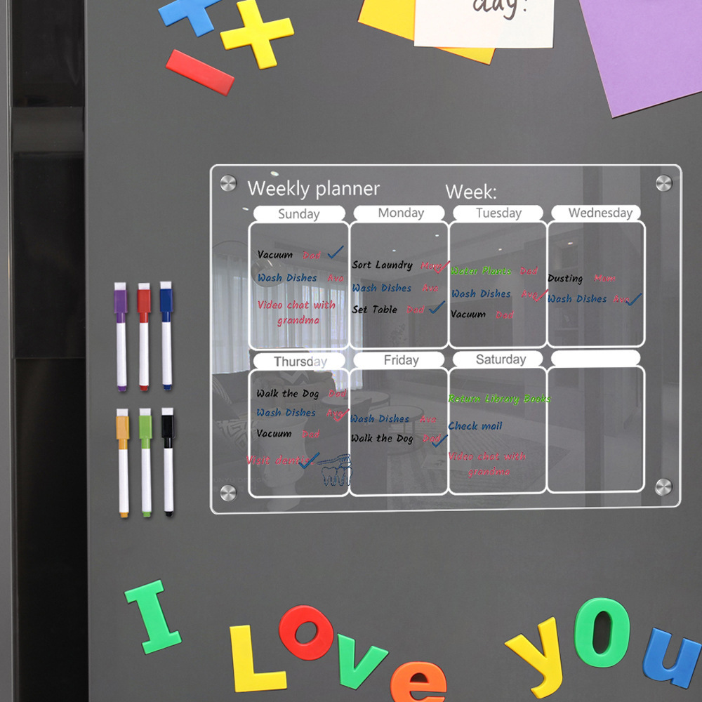 再利用可能なドライイレース冷蔵庫ホワイトボード、磁気カレンダ - Magnetic Whiteboard Calendar のレビューと価格