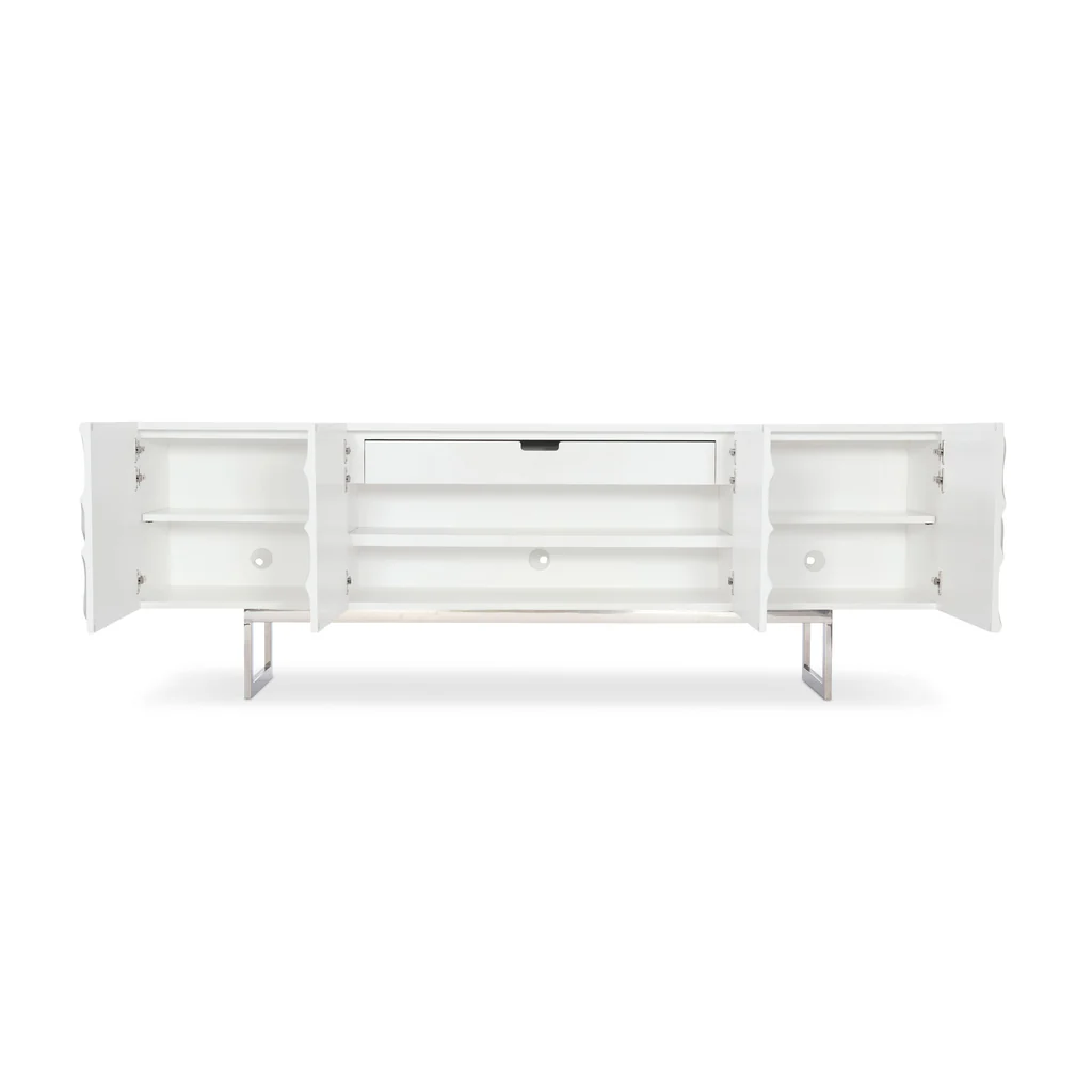 モダンなリビングルーム家具、白いバラのエンボス加工収納キャビ - Credenza Office Storage のレビューと価格