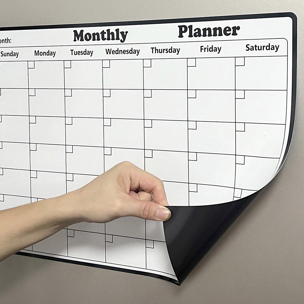 スタイリッシュな磁気ドライイレースカレンダーホワイトボード磁 - Magnetic Whiteboard Calendar のレビューと価格