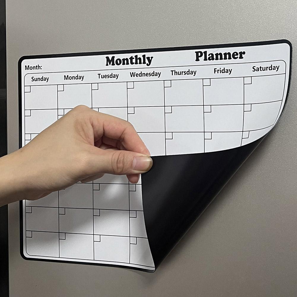 スタイリッシュな磁気ドライイレースカレンダーホワイトボード磁 - Magnetic Whiteboard Calendar のレビューと価格