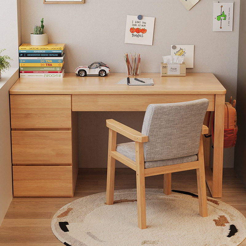 引き出し付きオフィス家具、2段引き出し、モダンオーク無垢材家 - Office Furniture And Equipment のレビューと価格