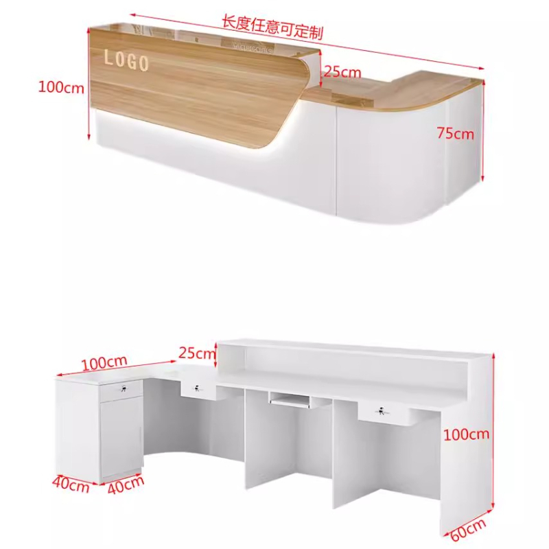 高級感のある受付カウンター、モダンな装飾、アメリカスタイルの - Office Furniture Usa のレビューと価格