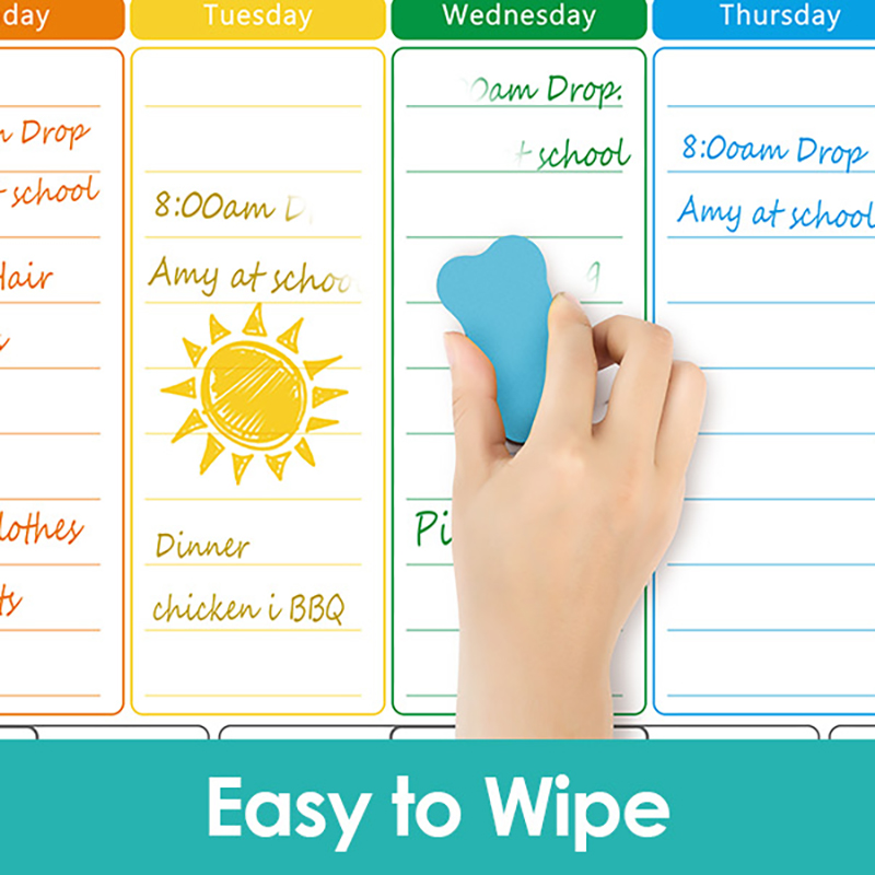 A3 サイズ磁気マンスリーウィークリープランナードライイレー - Magnetic Whiteboard Calendar のレビューと価格