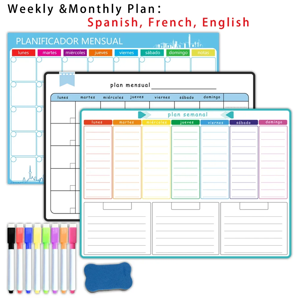 A3サイズ マグネット式ウィークリー＆マンスリープランナー： - Magnetic Whiteboard Calendar のレビューと価格