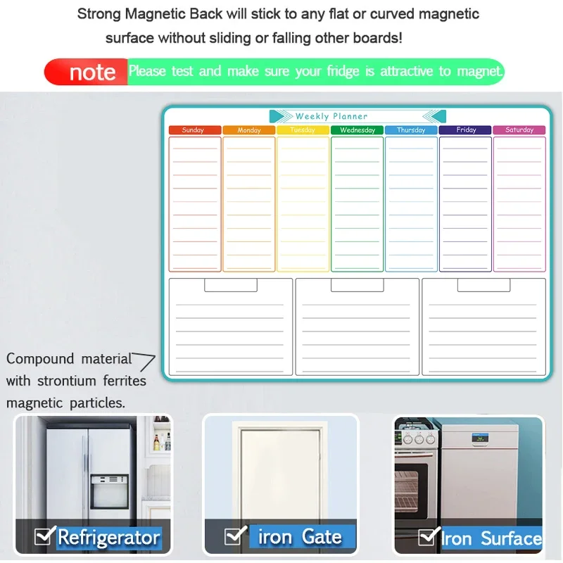 A3サイズ マグネット式ウィークリー＆マンスリープランナー： - Magnetic Whiteboard Calendar のレビューと価格