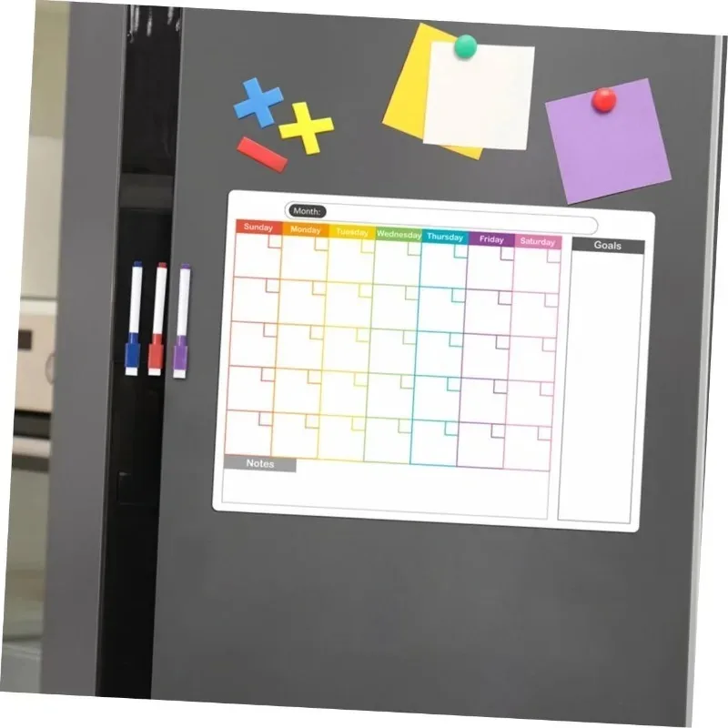 冷蔵庫用磁気カレンダーボード、月次、週次、プランナー、冷蔵庫 - Magnetic Whiteboard Calendar のレビューと価格