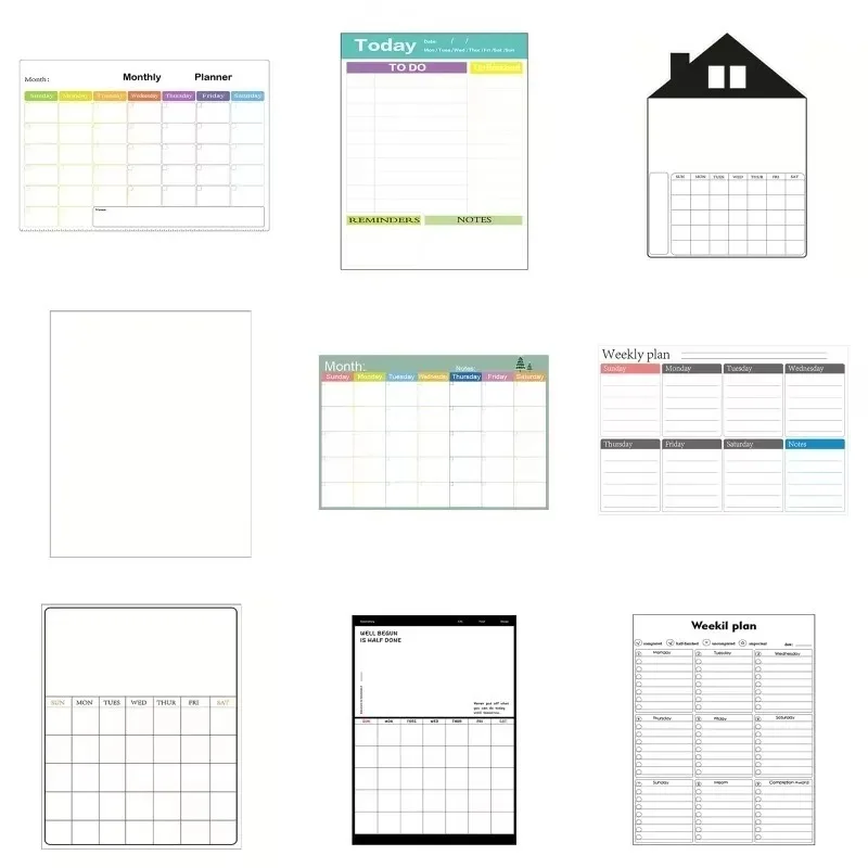 冷蔵庫用磁気カレンダーボード、月次、週次、プランナー、冷蔵庫 - Magnetic Whiteboard Calendar のレビューと価格