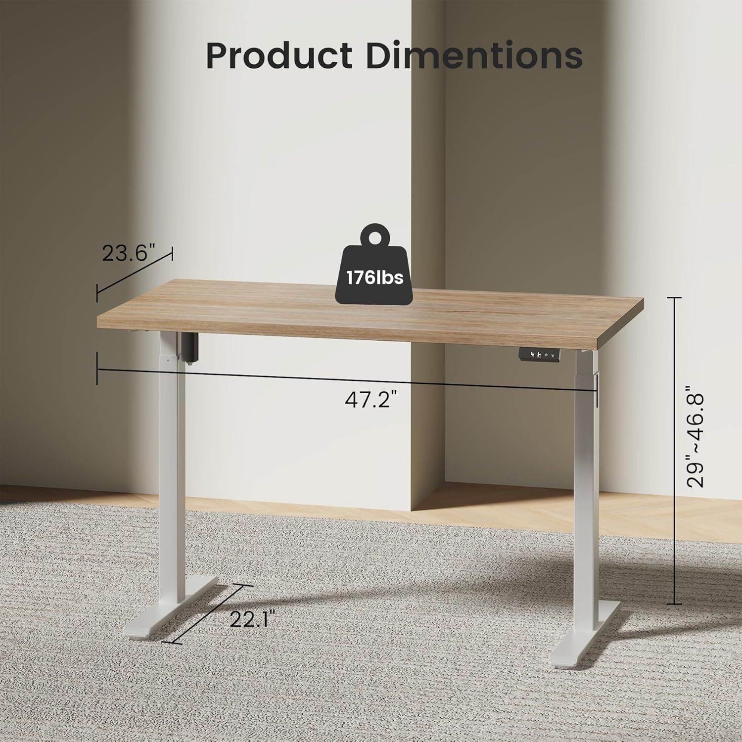 電動昇降式スタンディングデスク（収納キャビネット付き）、高さ - Credenza Office Storage のレビューと価格