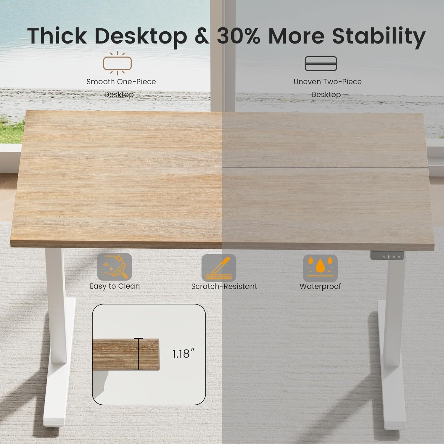 電動昇降式スタンディングデスク（収納キャビネット付き）、高さ - Credenza Office Storage のレビューと価格