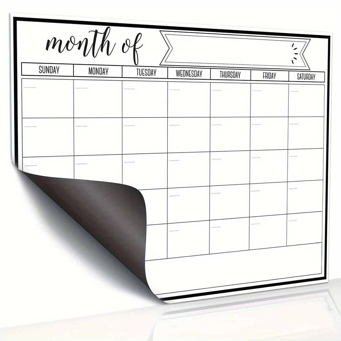 磁気式月間カレンダーホワイトボード、再利用可能な冷蔵庫プラン - Magnetic Whiteboard Calendar のレビューと価格