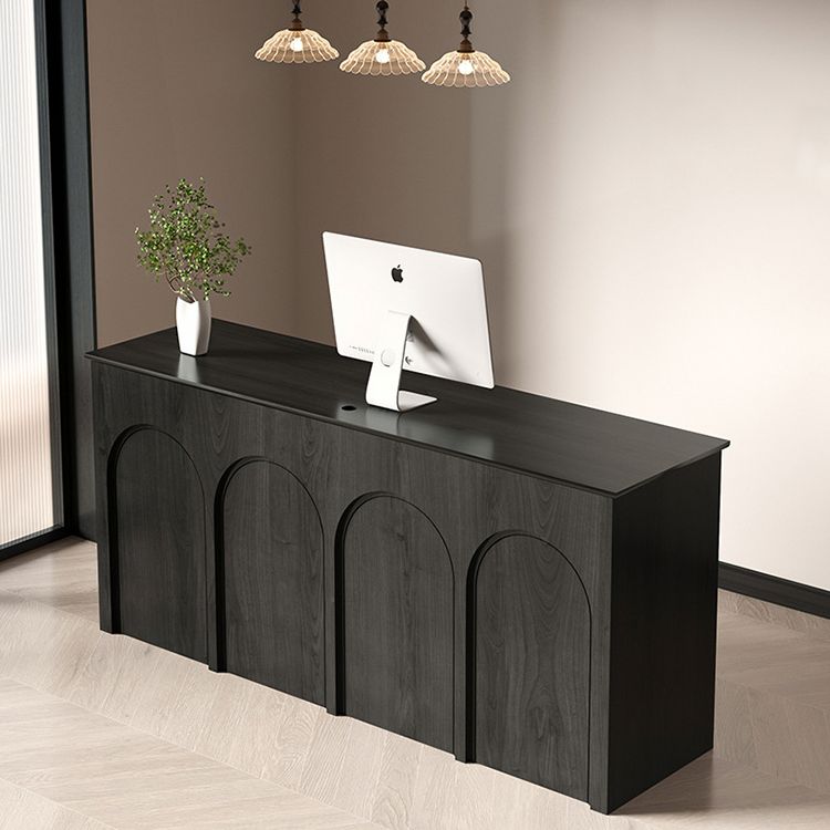 カスタムヴィンテージ黒木製小型オフィス受付デスクモダンスタイ - Office Furniture Brands のレビューと価格