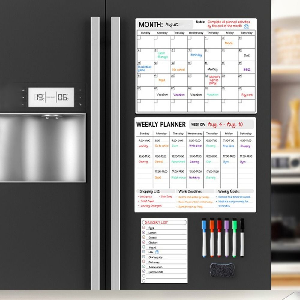 ドライイレース磁気カレンダー 磁気表面カレンダー テーブルマ - Magnetic Whiteboard Calendar のレビューと価格