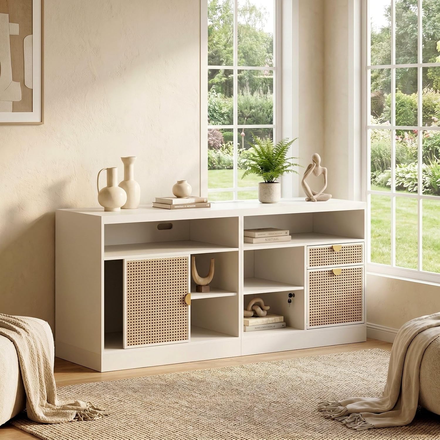 63インチ クレデンツァ 2段引き出し ロック＆コンセント付 - Credenza Office Storage のレビューと価格