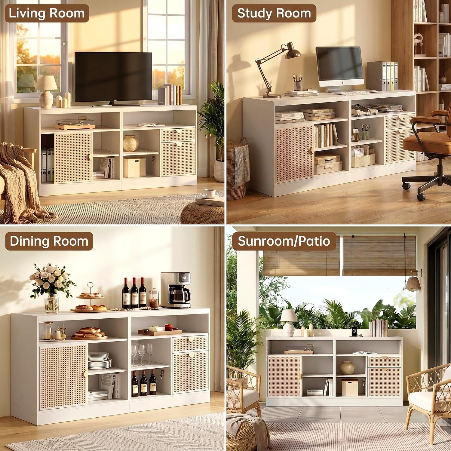63インチ クレデンツァ 2段引き出し ロック＆コンセント付 - Credenza Office Storage のレビューと価格