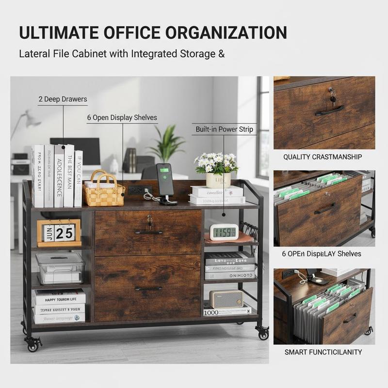 オフィス収納棚（クレデンザ） 奥行き15.7インチ x 幅3 - Credenza Office Storage のレビューと価格