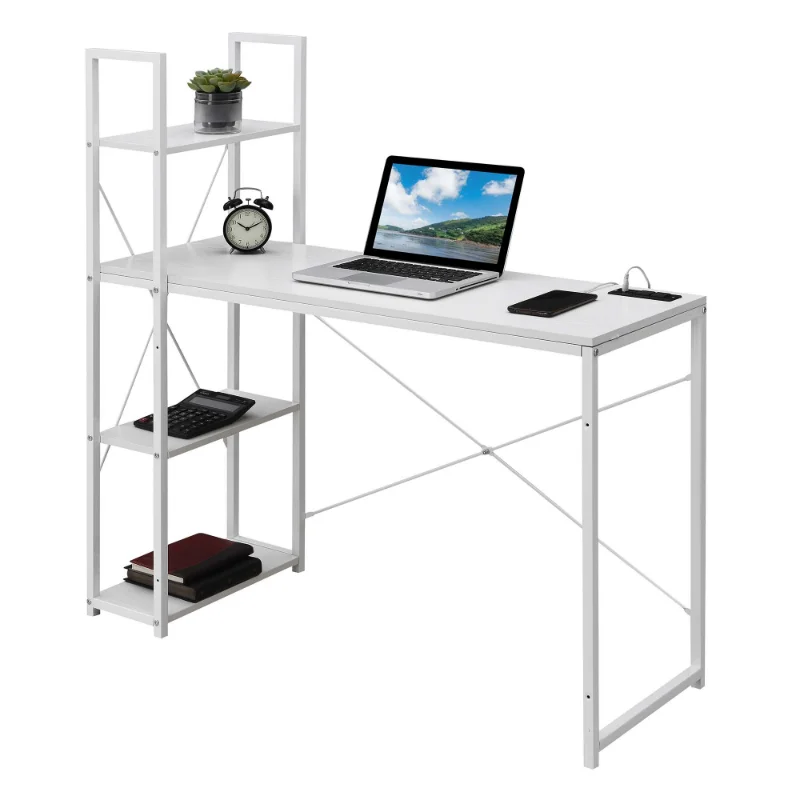棚付きワークステーション、オフィス家具、2Go、白と白、デザ - Office Furniture Com のレビューと価格
