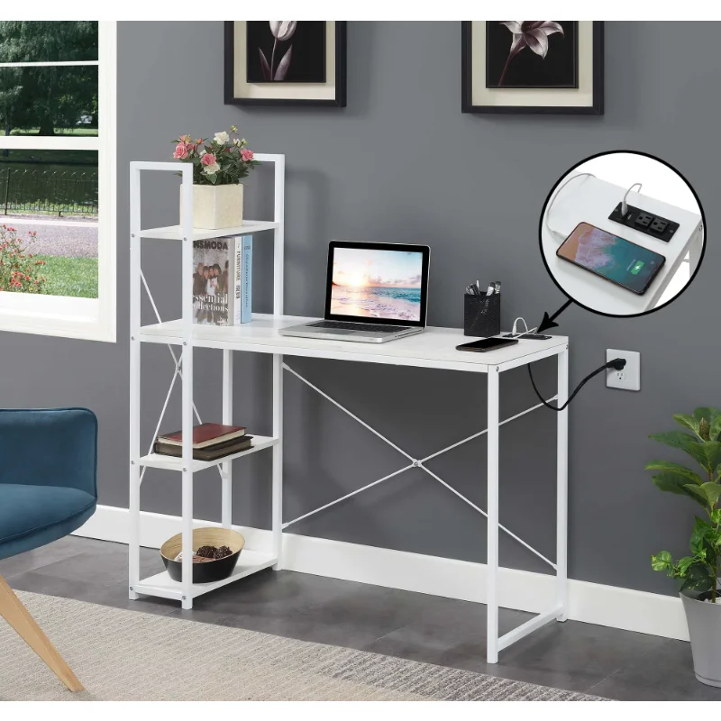 棚付きワークステーション、オフィス家具、2Go、白と白、デザ - Office Furniture Com のレビューと価格