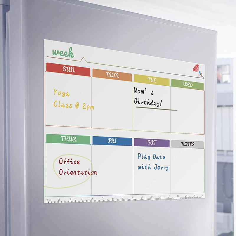 日月ごとの磁気カレンダーホワイトボードステッカーフレキシブル - Magnetic Whiteboard Calendar のレビューと価格