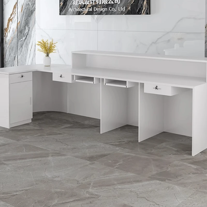 高級収納付き受付デスク シニア向けカスタムビューティーデコレ - Office Furniture Usa のレビューと価格