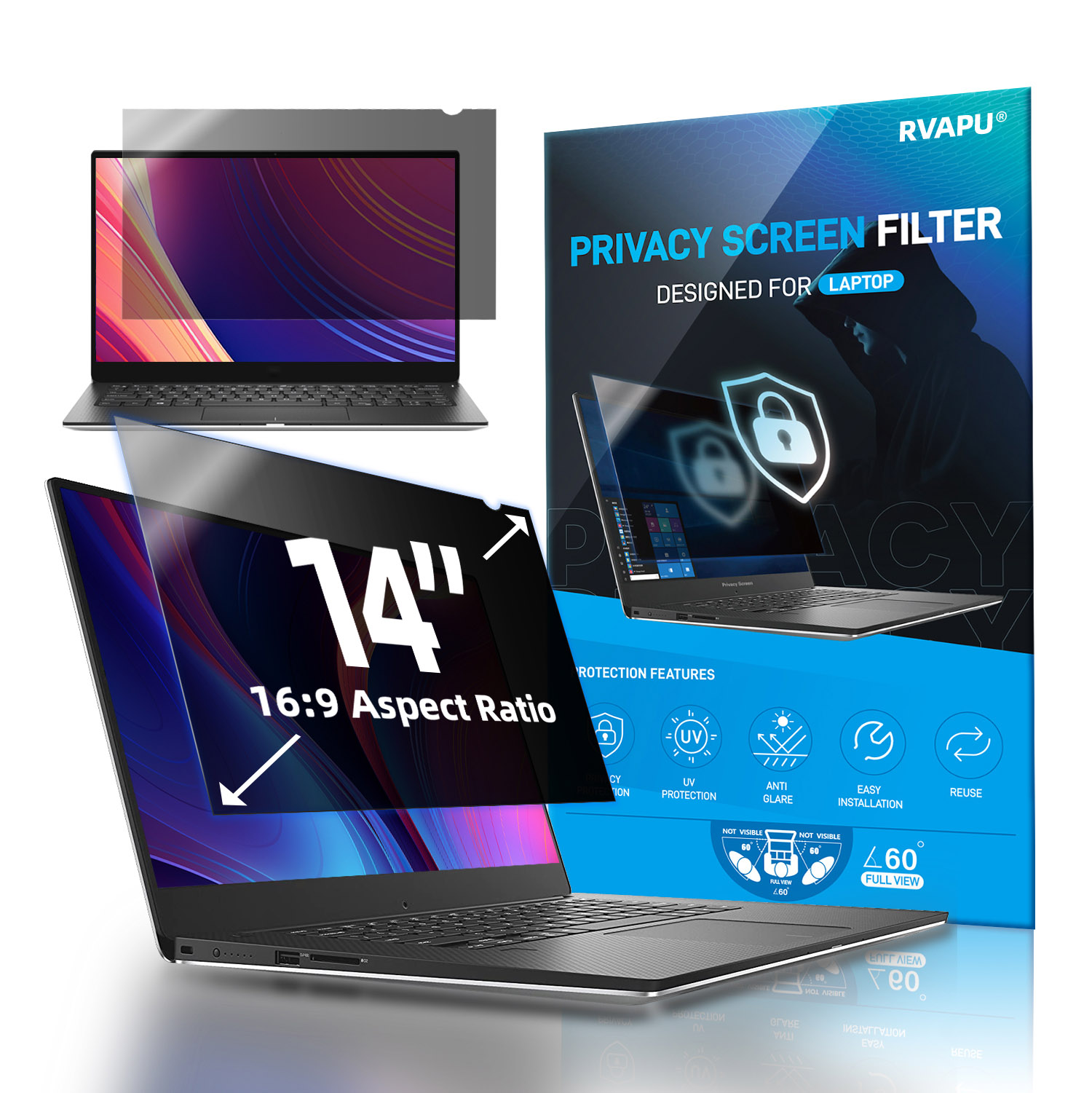 ラップトップ用の取り外し可能なのぞき見防止スクリーンプロテク - Monitor Privacy Filter のレビューと価格