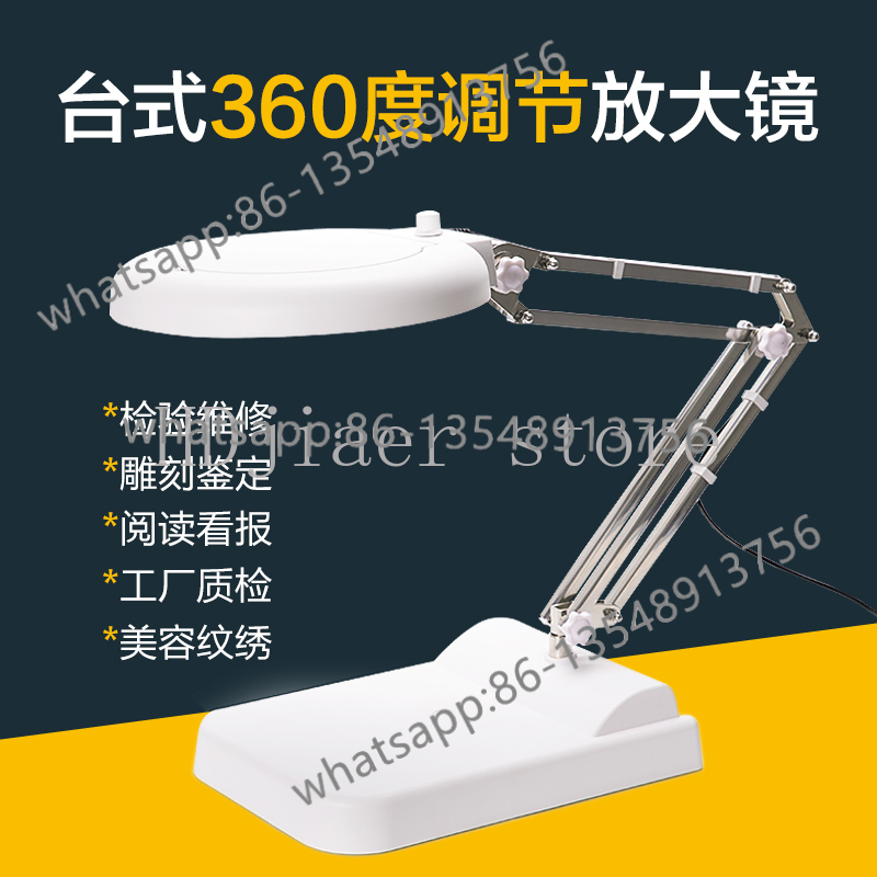 104個のLEDライト付き卓上ルーペ、10倍、20倍、30倍 - Office Furniture Com のレビューと価格